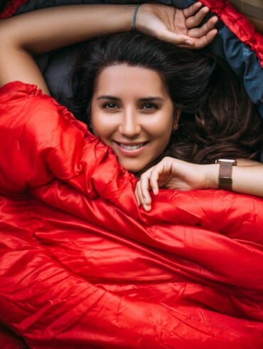 Woman Sleeping Outside